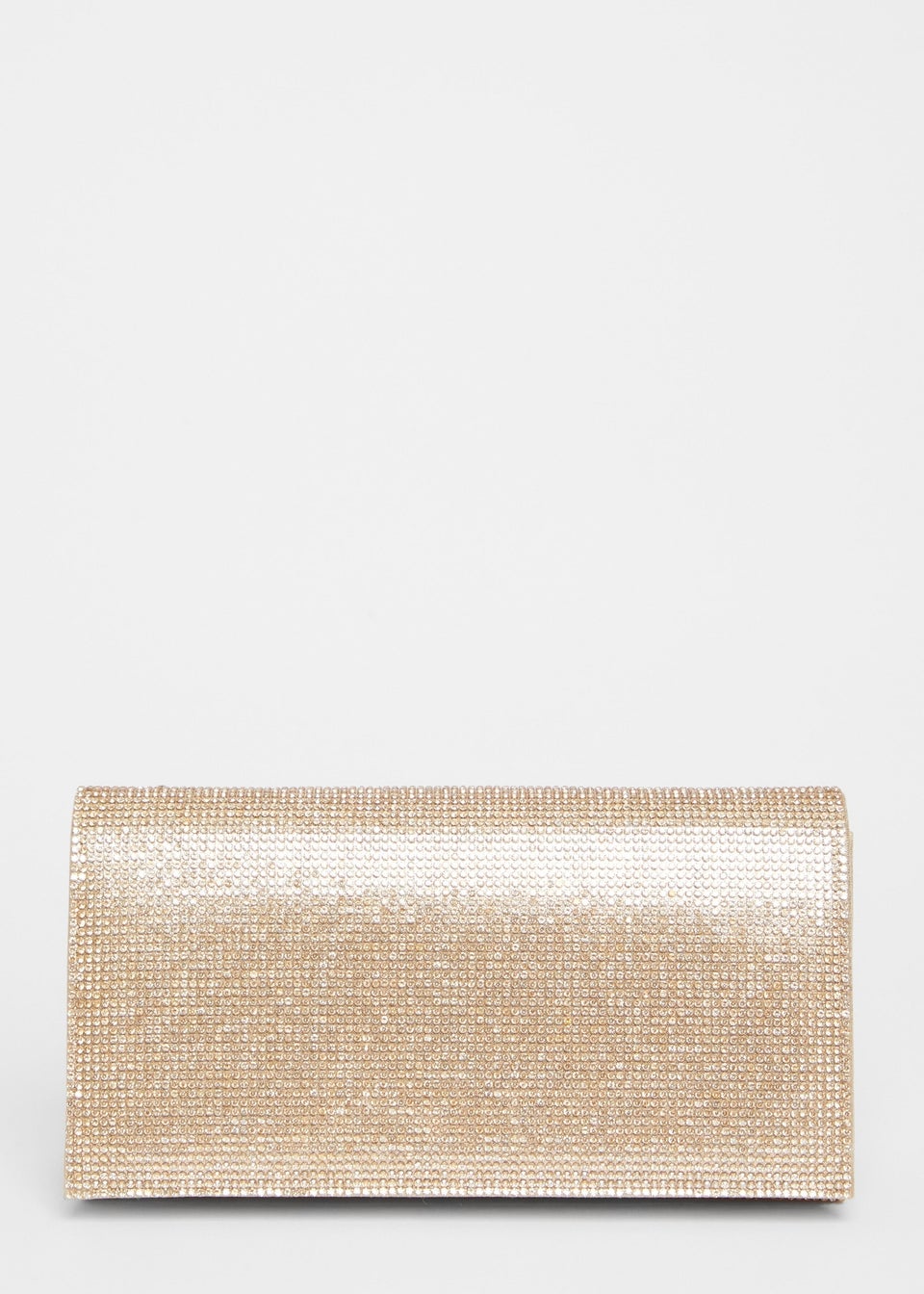 Quiz Gold Diamante Rectangle Clutch