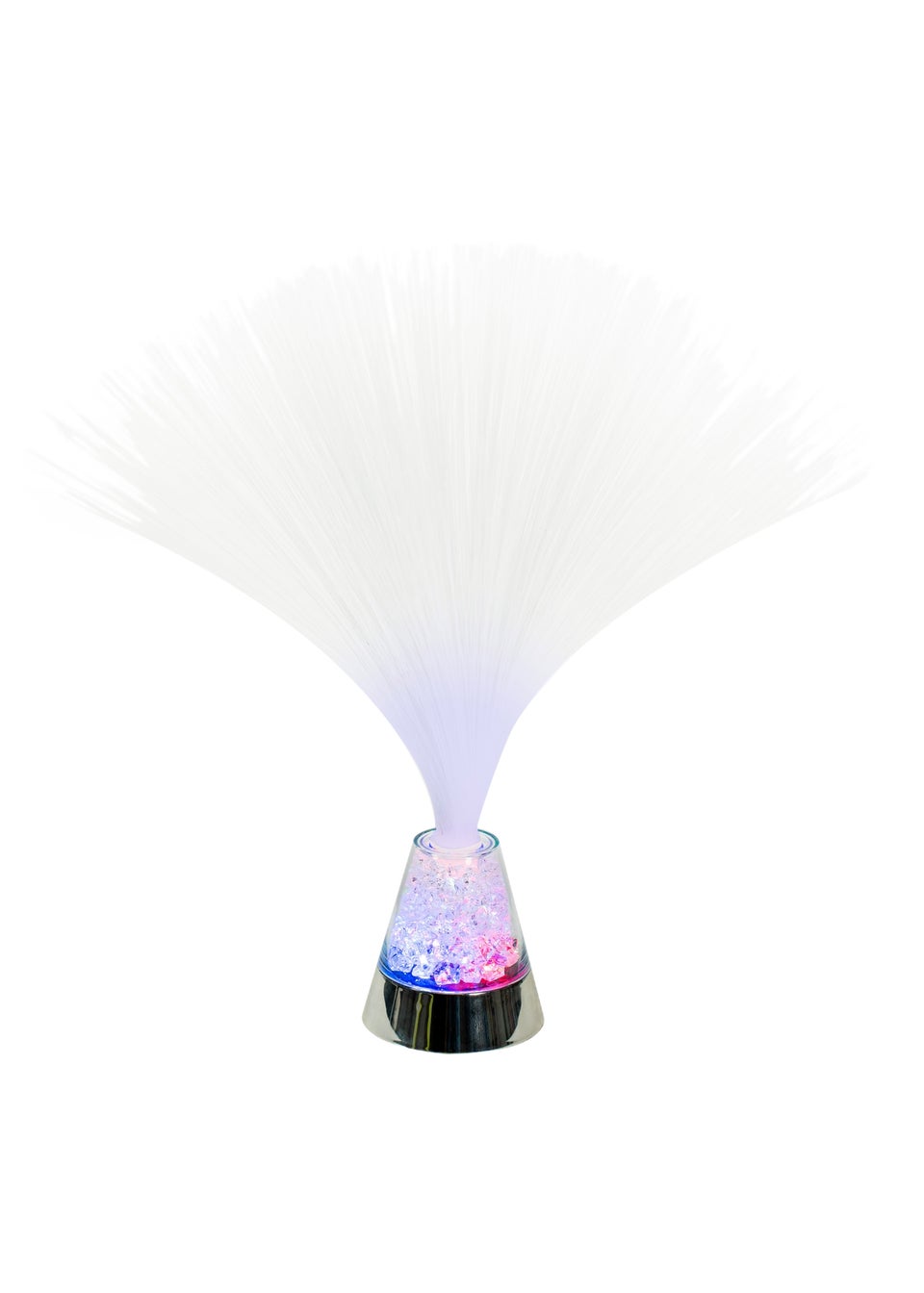 ValueLights Fibre Optic Colour Changing LED Table Lamp  Battery Operated (33cm x 8cm x 8cm)