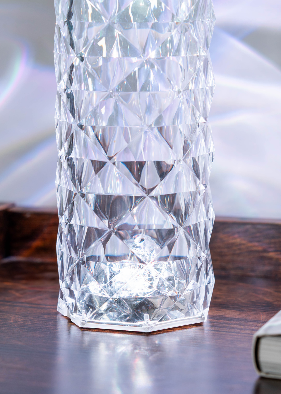 ValueLights Remote Control Colour Changing LED Crystal Style Touch Light (21.5cm x 9cm x 9cm)