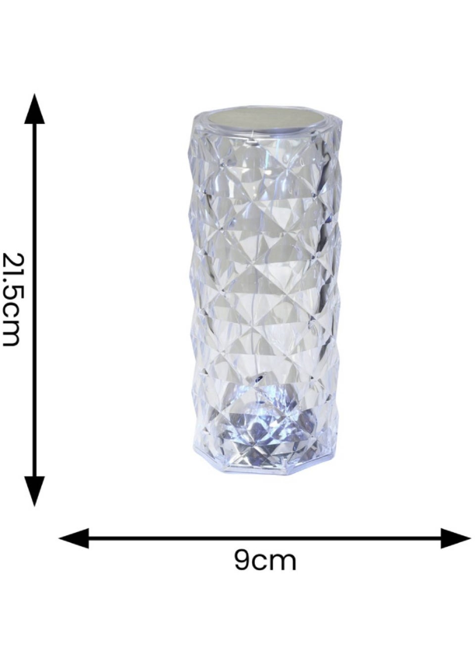 ValueLights Remote Control Colour Changing LED Crystal Style Touch Light (21.5cm x 9cm x 9cm)