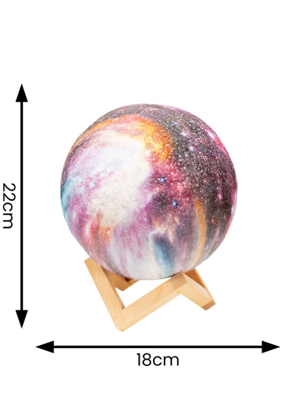 ValueLights Neptune Remote Control Colour Changing LED Planet Lamp (22cm x 18cm x 18cm)