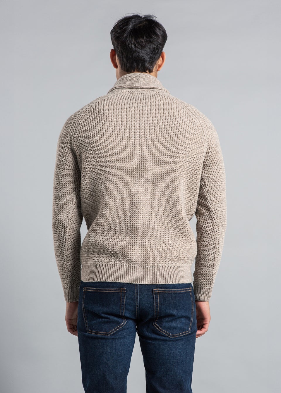 Tokyo Laundry Natural Shawl Neck Waffle Knit Cardigan