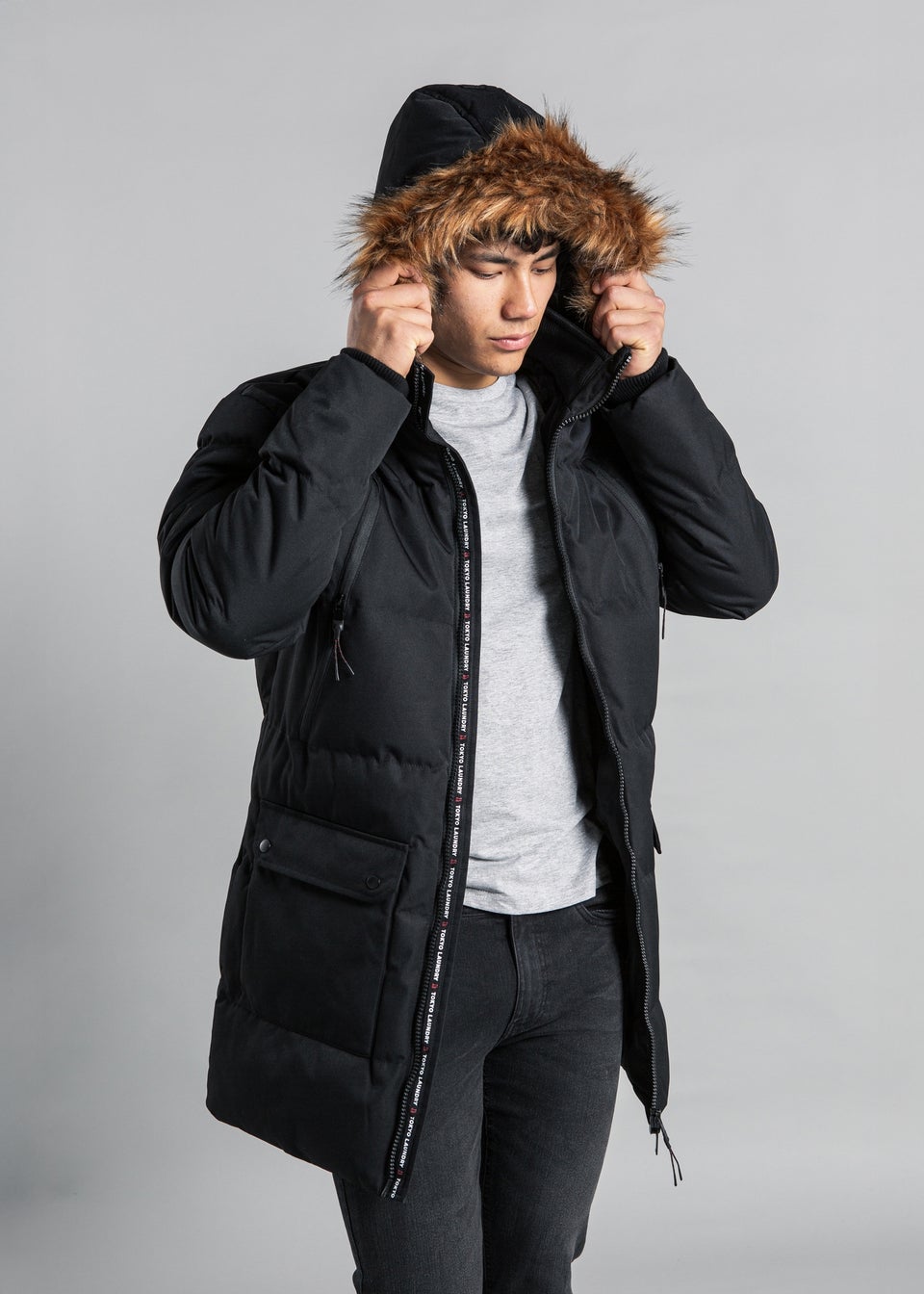Laundry winter coat with fur hood best sale