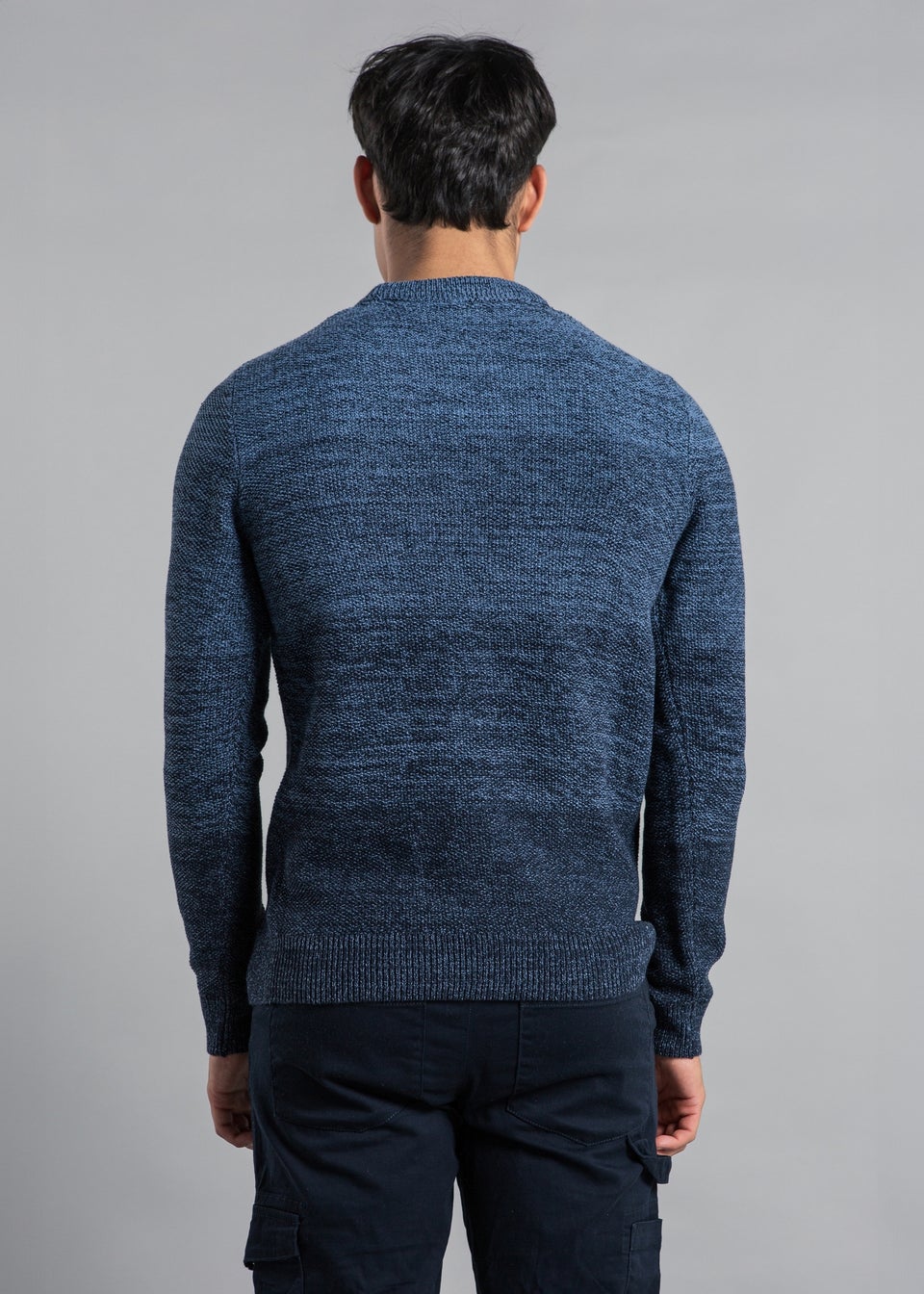 Tokyo Laundry Blue Colour-Block Crew Neck Knit Jumper