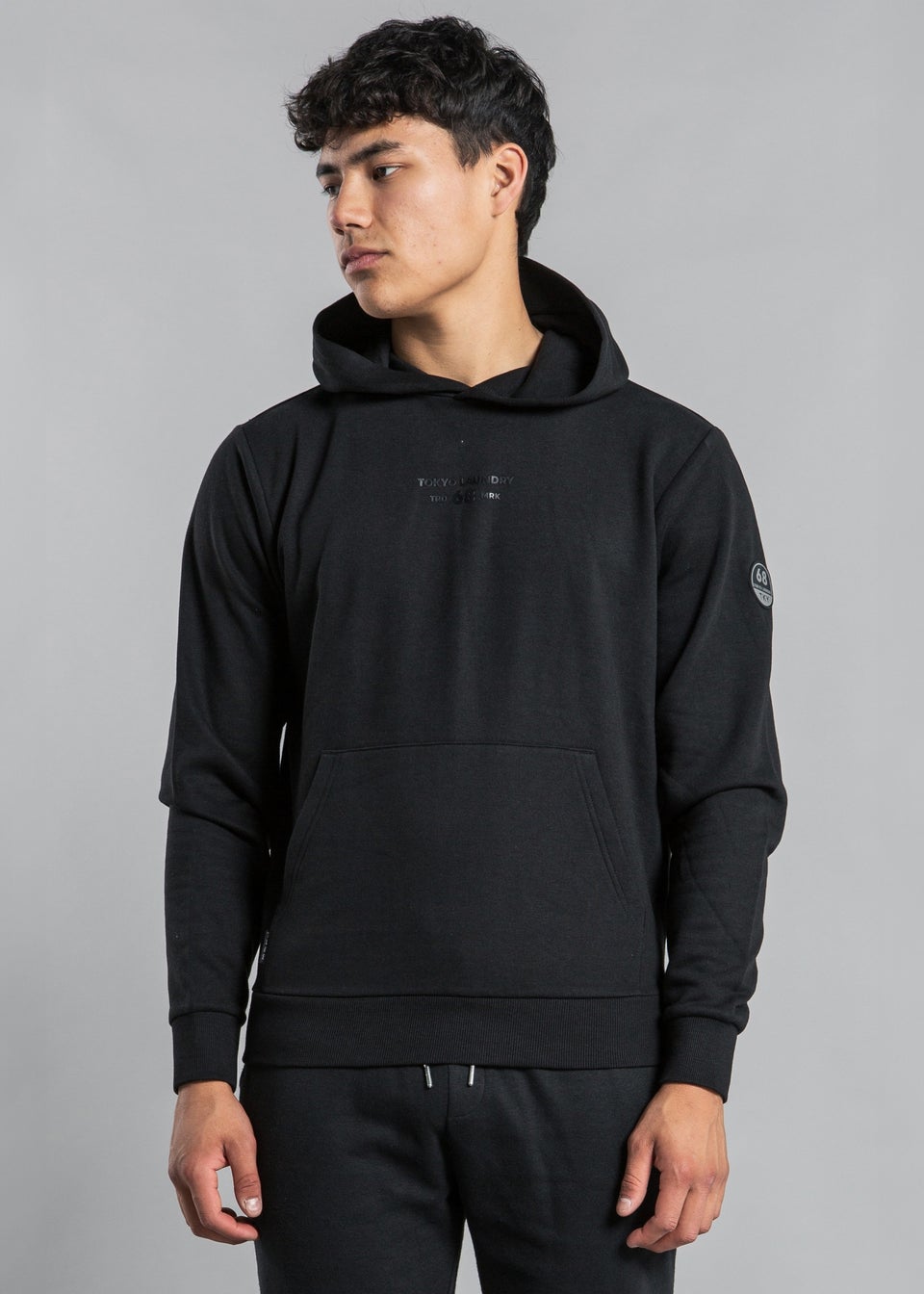 Tokyo Laundry Black Cotton Blend Kangaroo Pocket Hoody