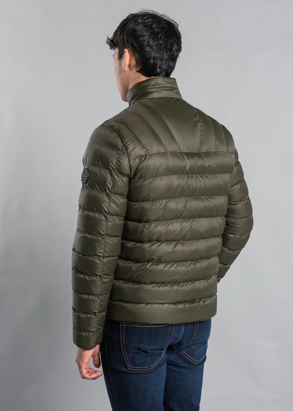 Tokyo Laundry Khaki Padded Funnel Neck Full Zip Jacket