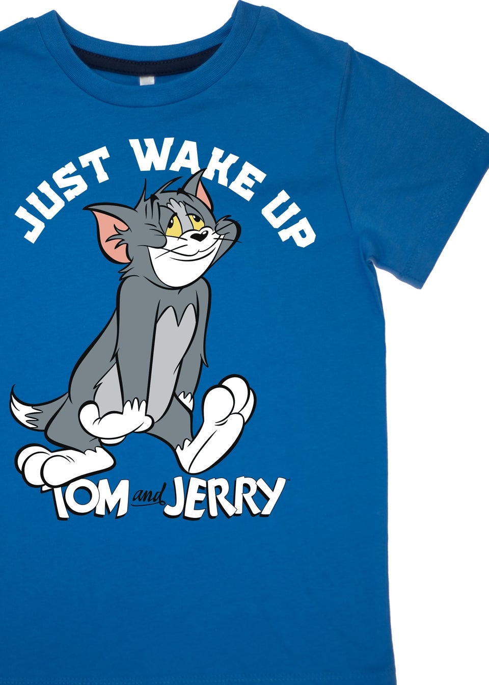 Tom & Jerry Just Woke Up Kids Blue Camo Pyjamas (3-8 Years)