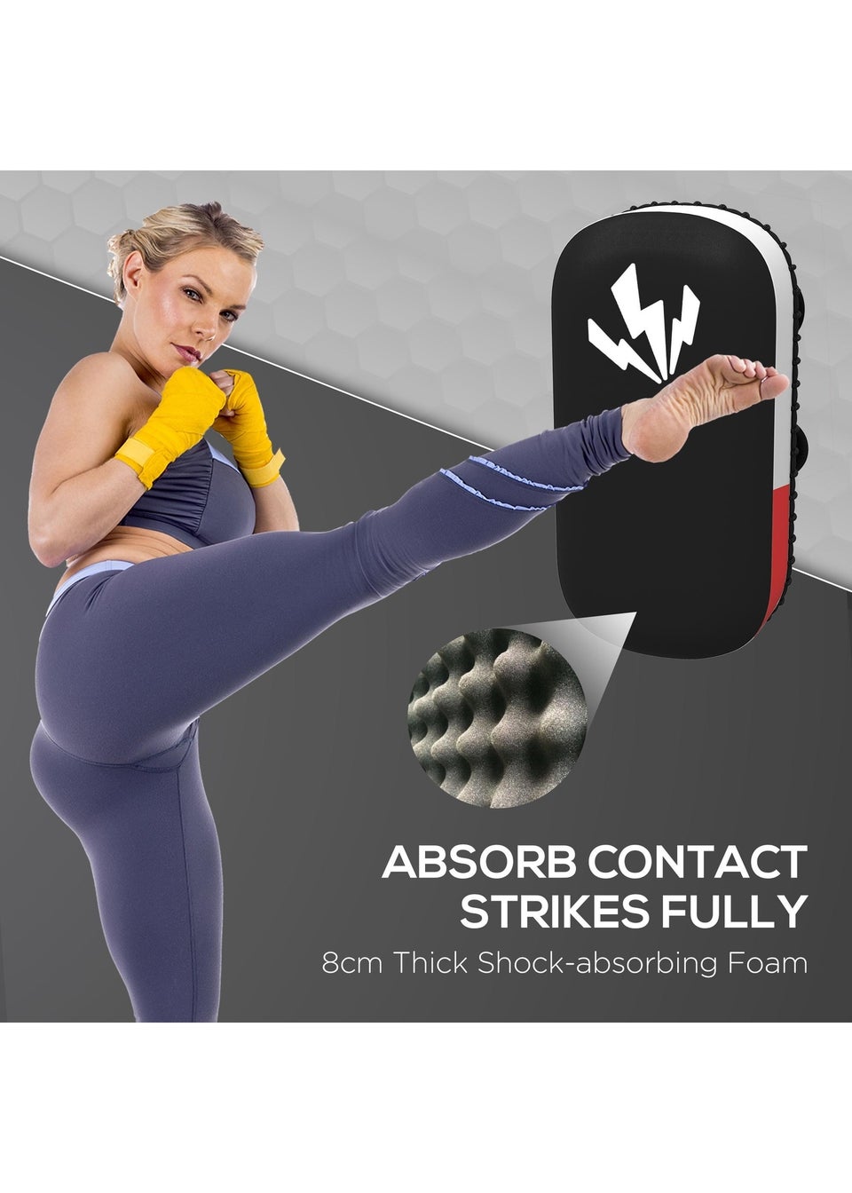 SPORTNOW Kick Boxing Pad Strike Shield Arm Pad for Boxing Training