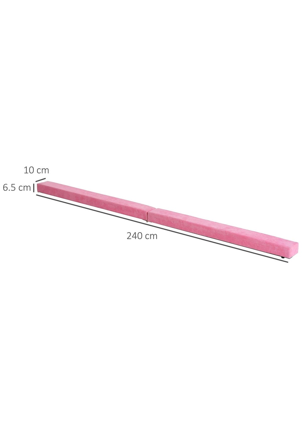 HOMCOM Balance Beam Trainer Fold Performance Gymnastics Suede Home