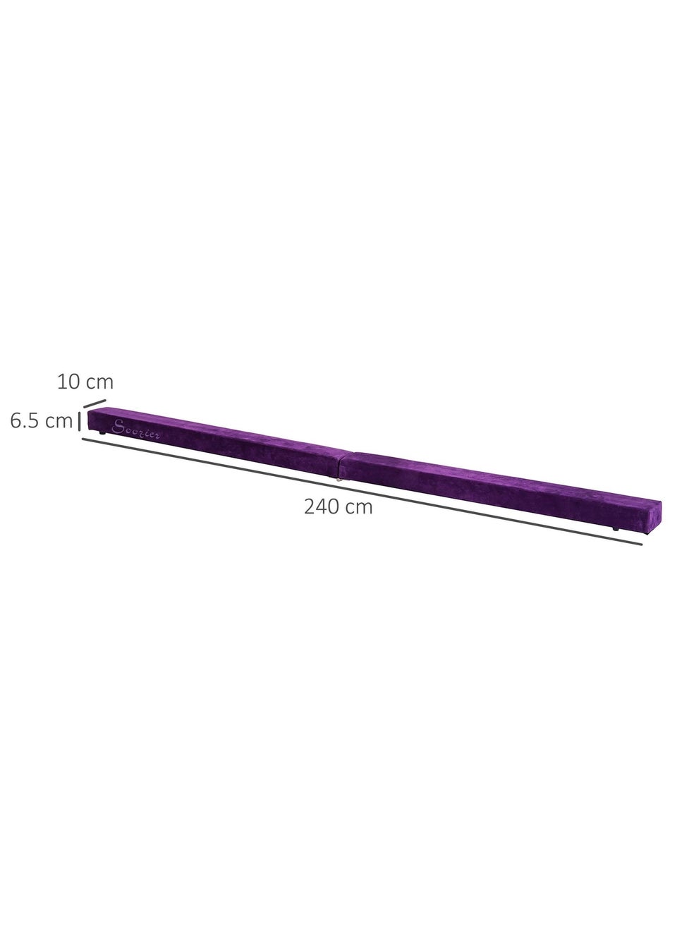 HOMCOM Balance Beam Trainer Fold Performance Gymnastics Suede Home