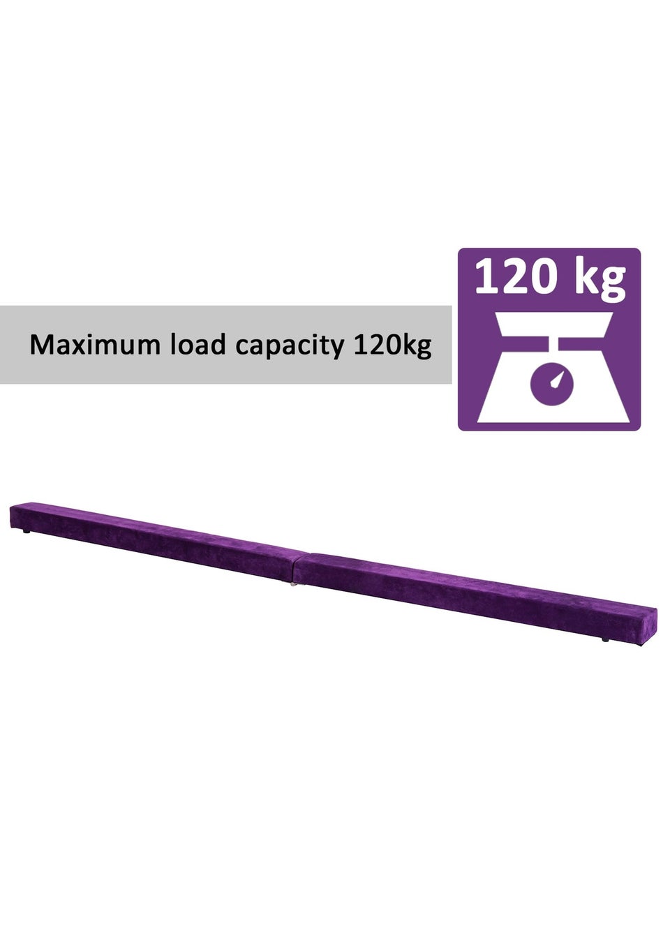 HOMCOM Balance Beam Trainer Fold Performance Gymnastics Suede Home