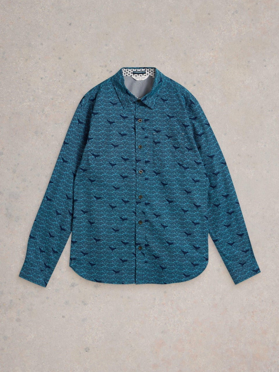Hemd Salcombe mit Wellenprint