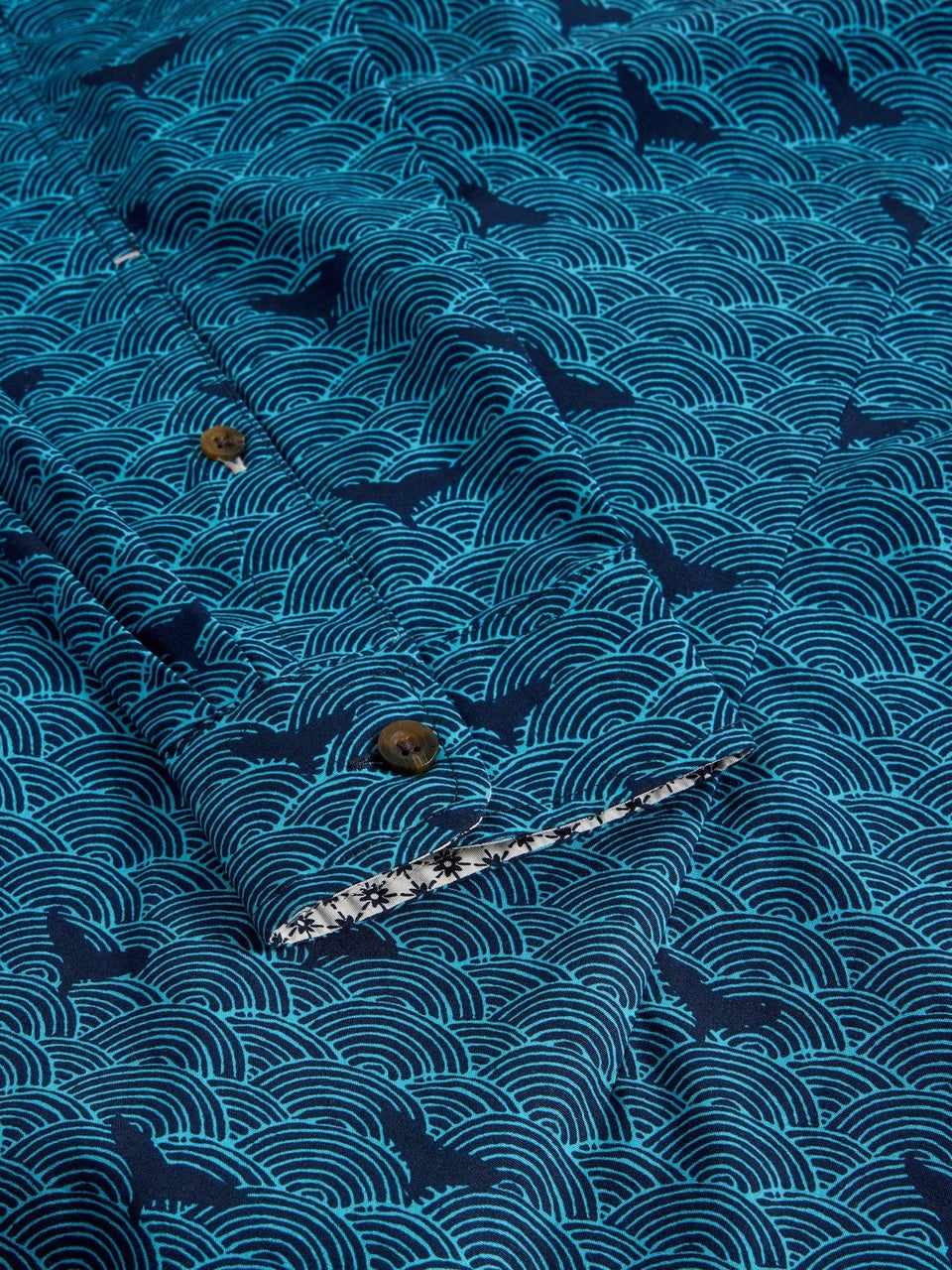 Hemd Salcombe mit Wellenprint