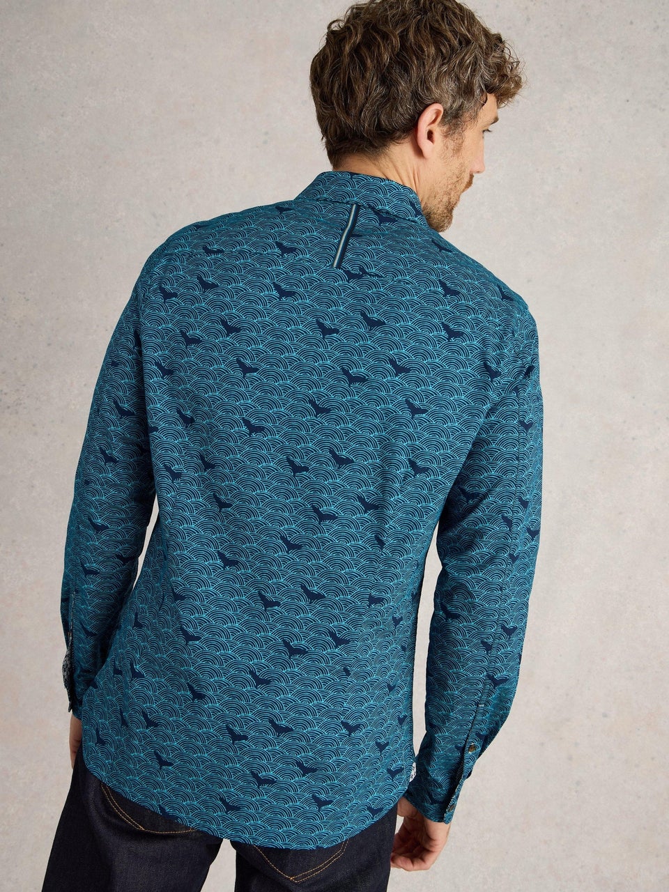 Hemd Salcombe mit Wellenprint