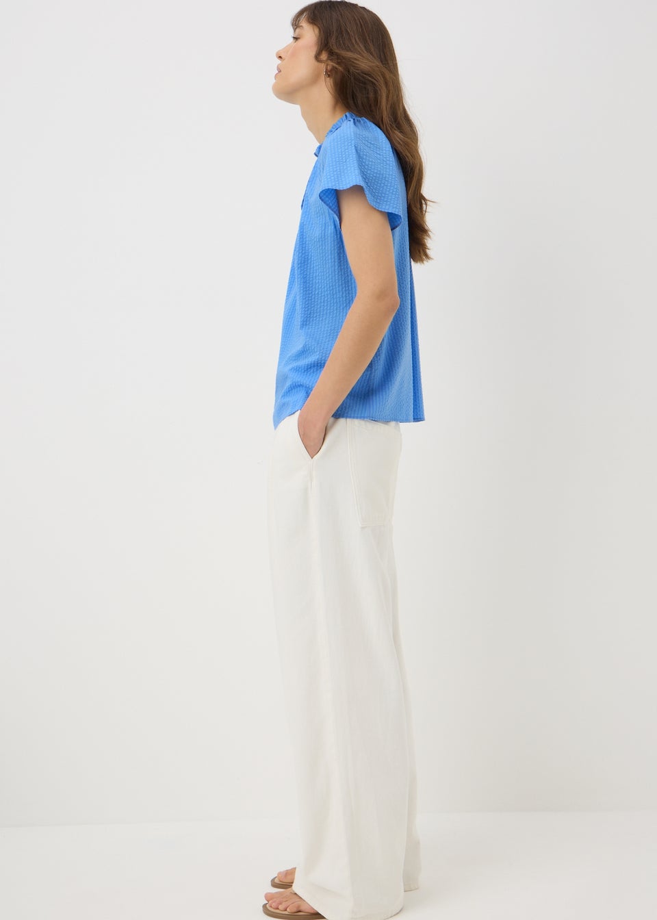 Blue Boho Blouse