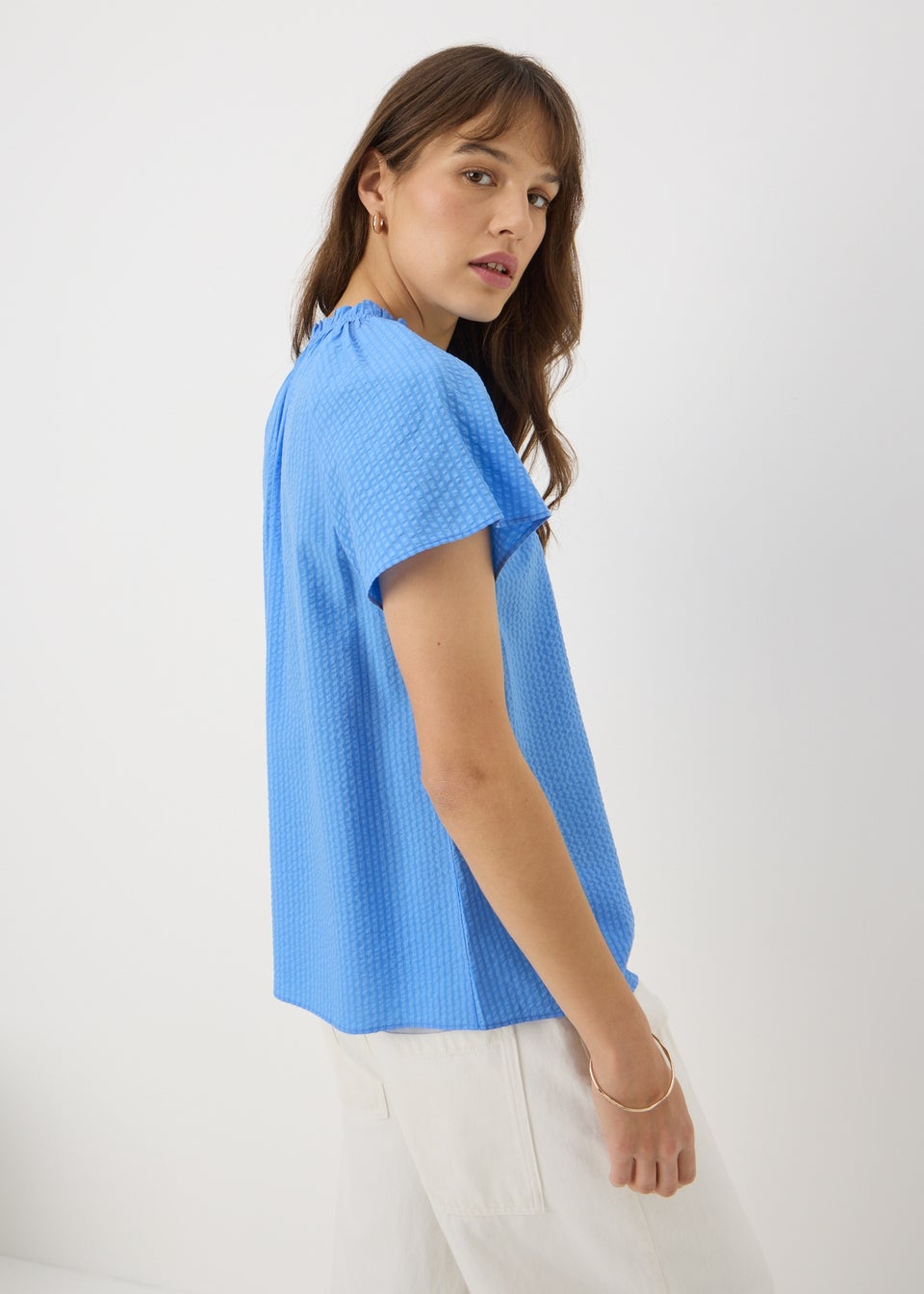 Blue Boho Blouse