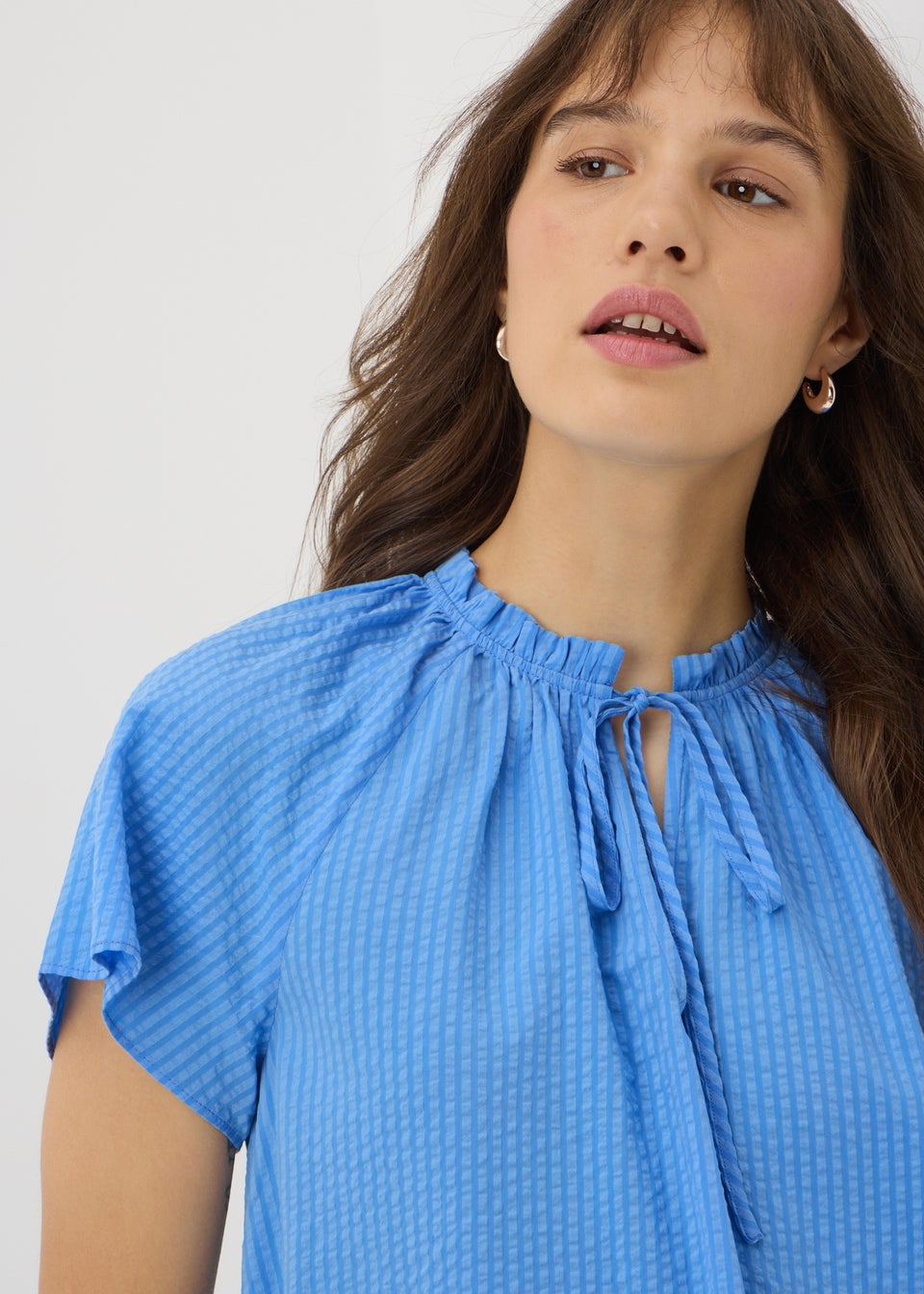 Blue Boho Blouse