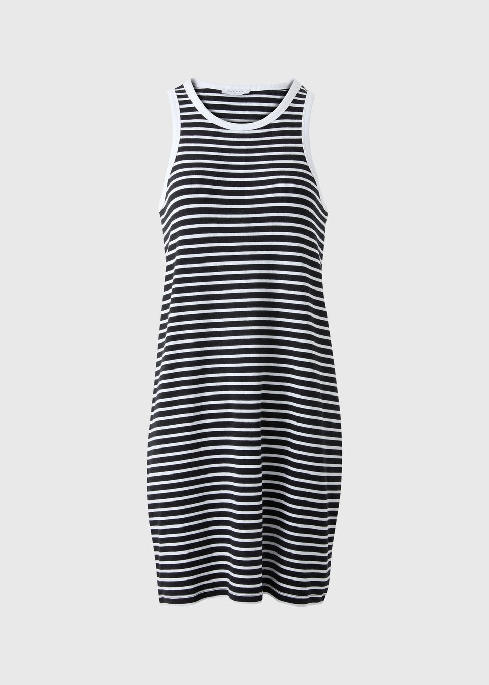 Black Stripe Racer Back Mini Dress