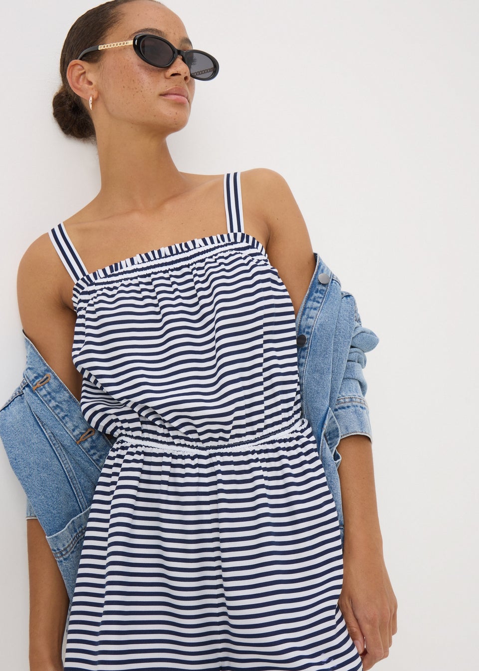 Navy Stripe Playsuit