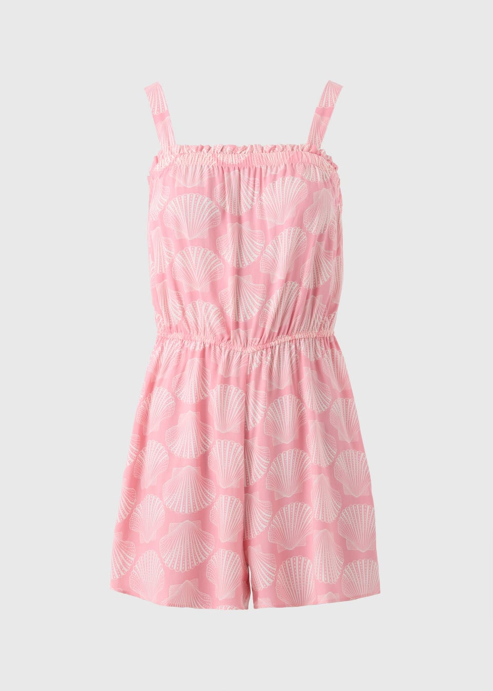 Peach Shell Print Playsuit