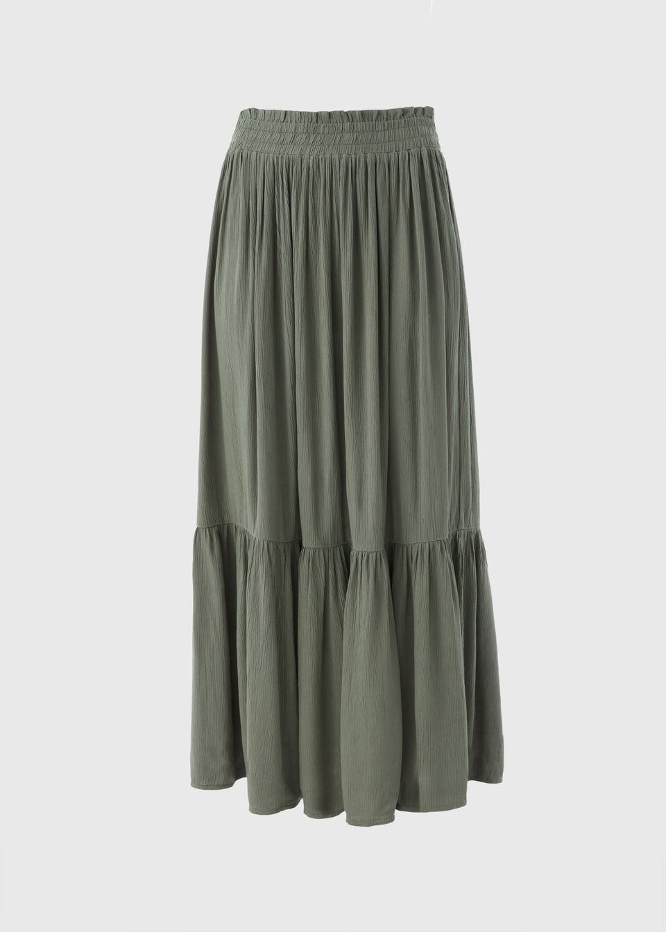 Green Cheesecloth Maxi Skirt