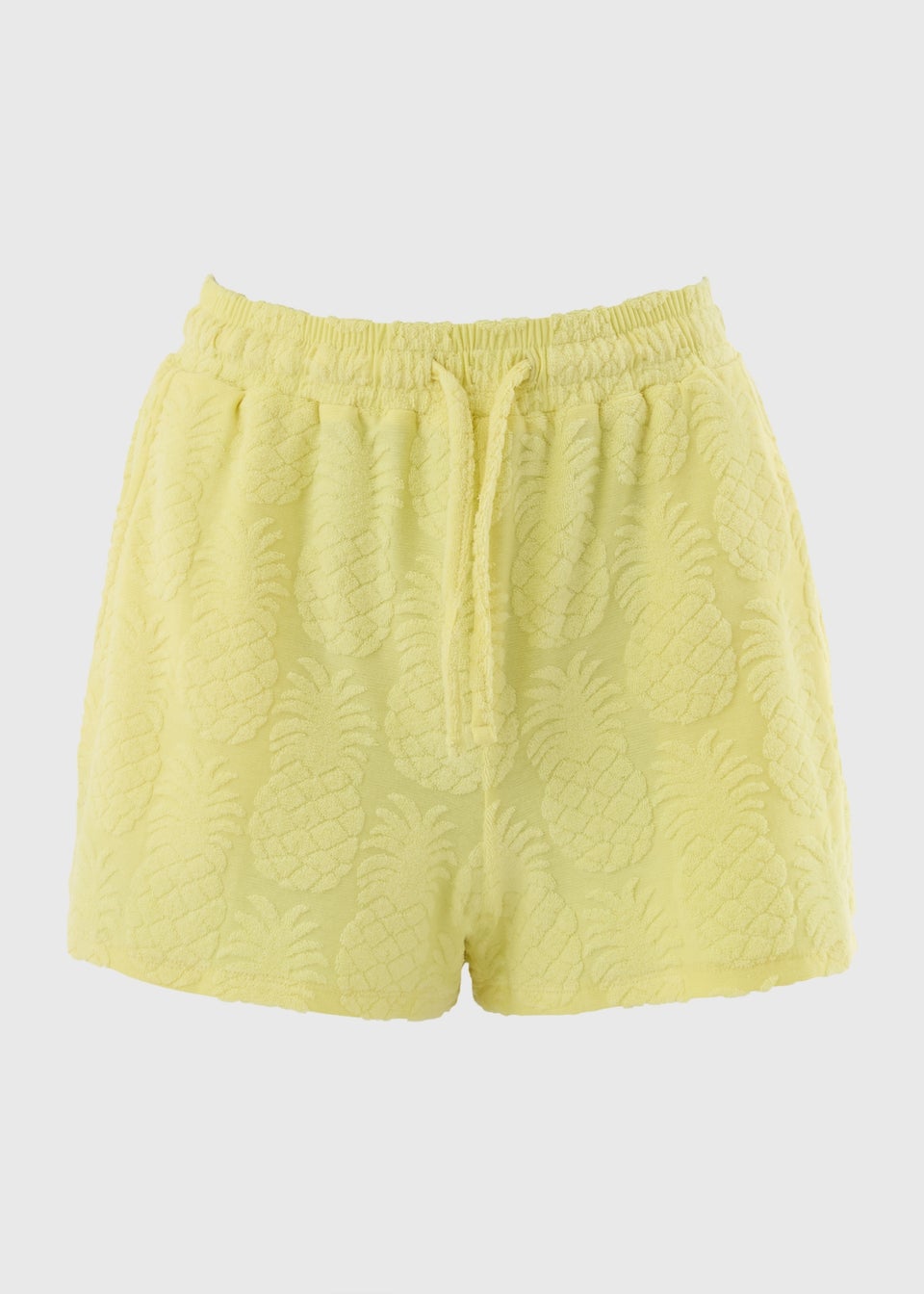 Yellow Pineapple Towelling Shorts