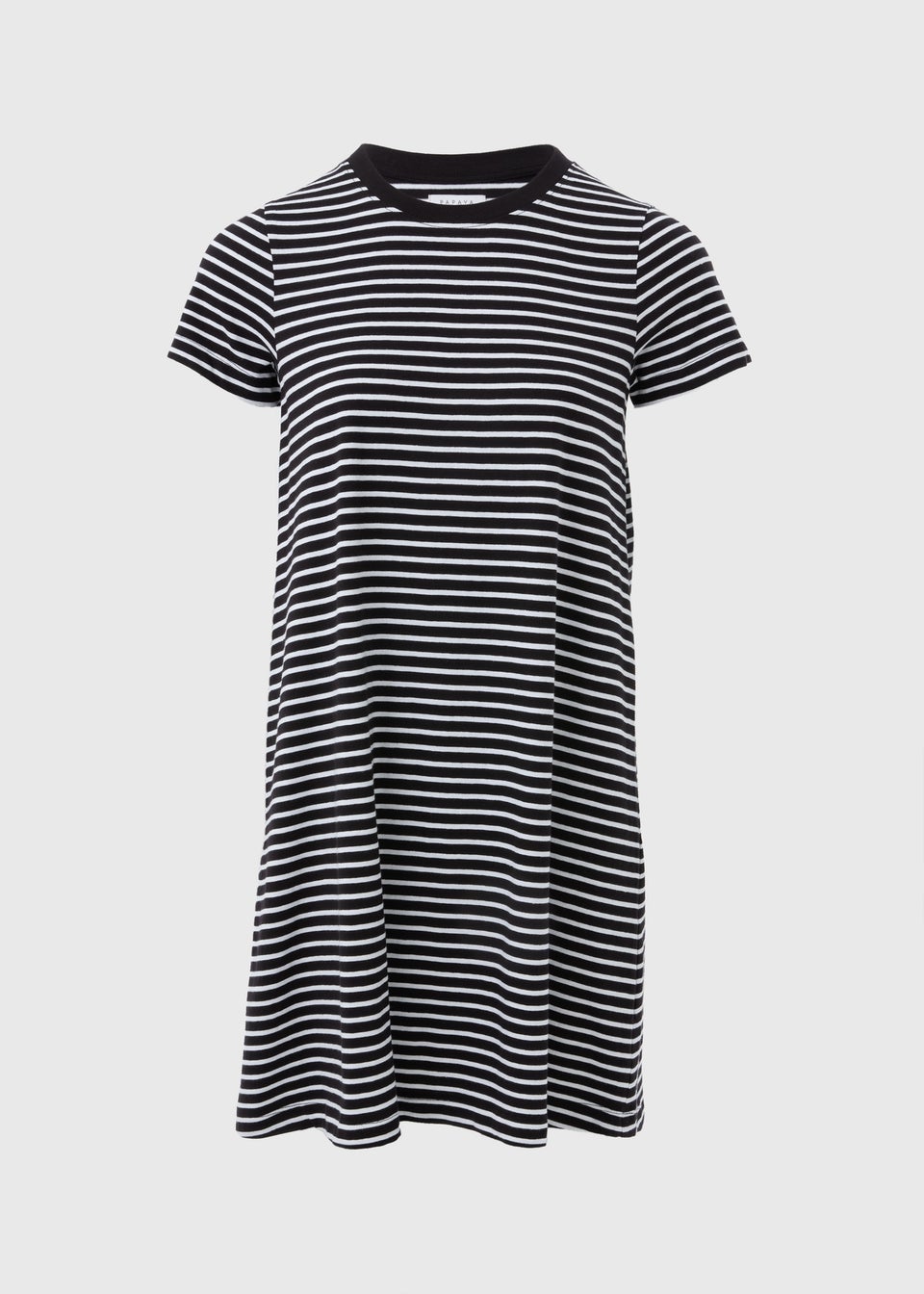 Black Stripe Mini T-Shirt Dress