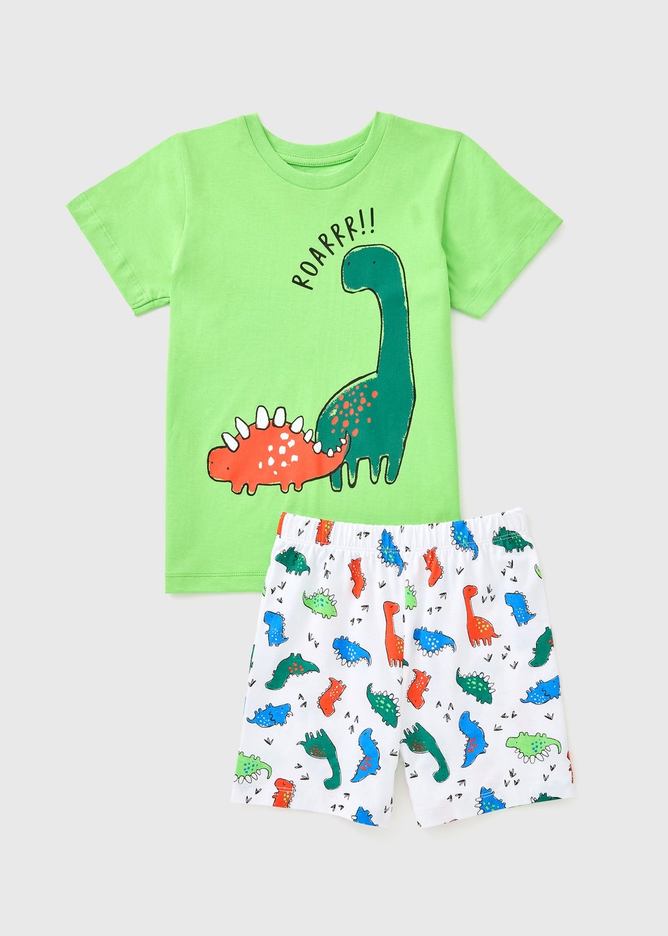 Boys Green Dinosaur Pyjama Set (1-7yrs)