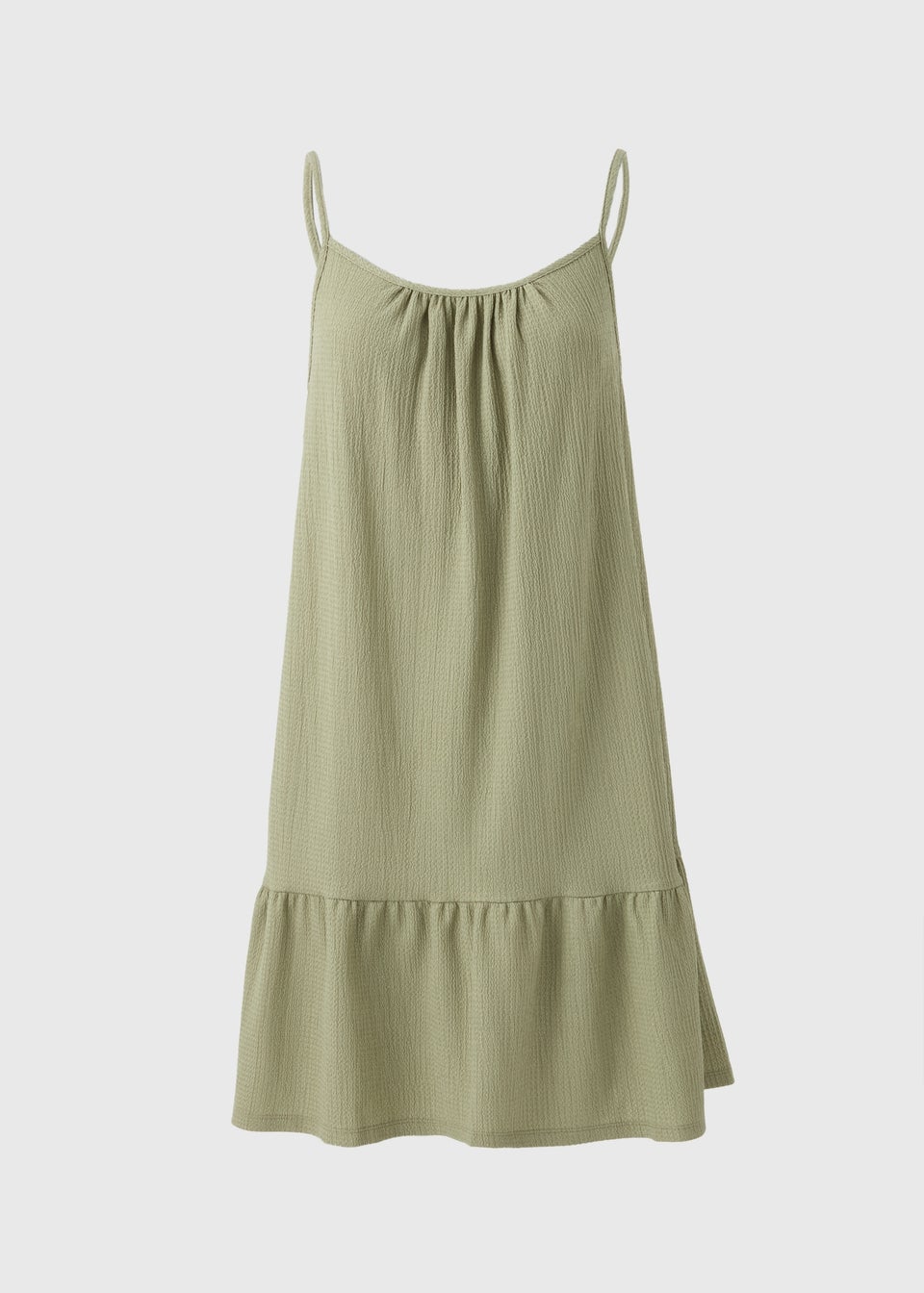 Sage Green Crinkle Mini Cami Dress