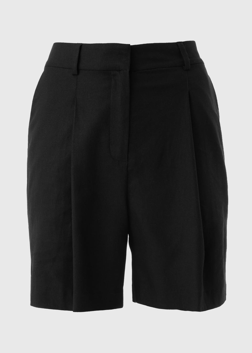 Et Vous Black Linen Blend Tailored Shorts