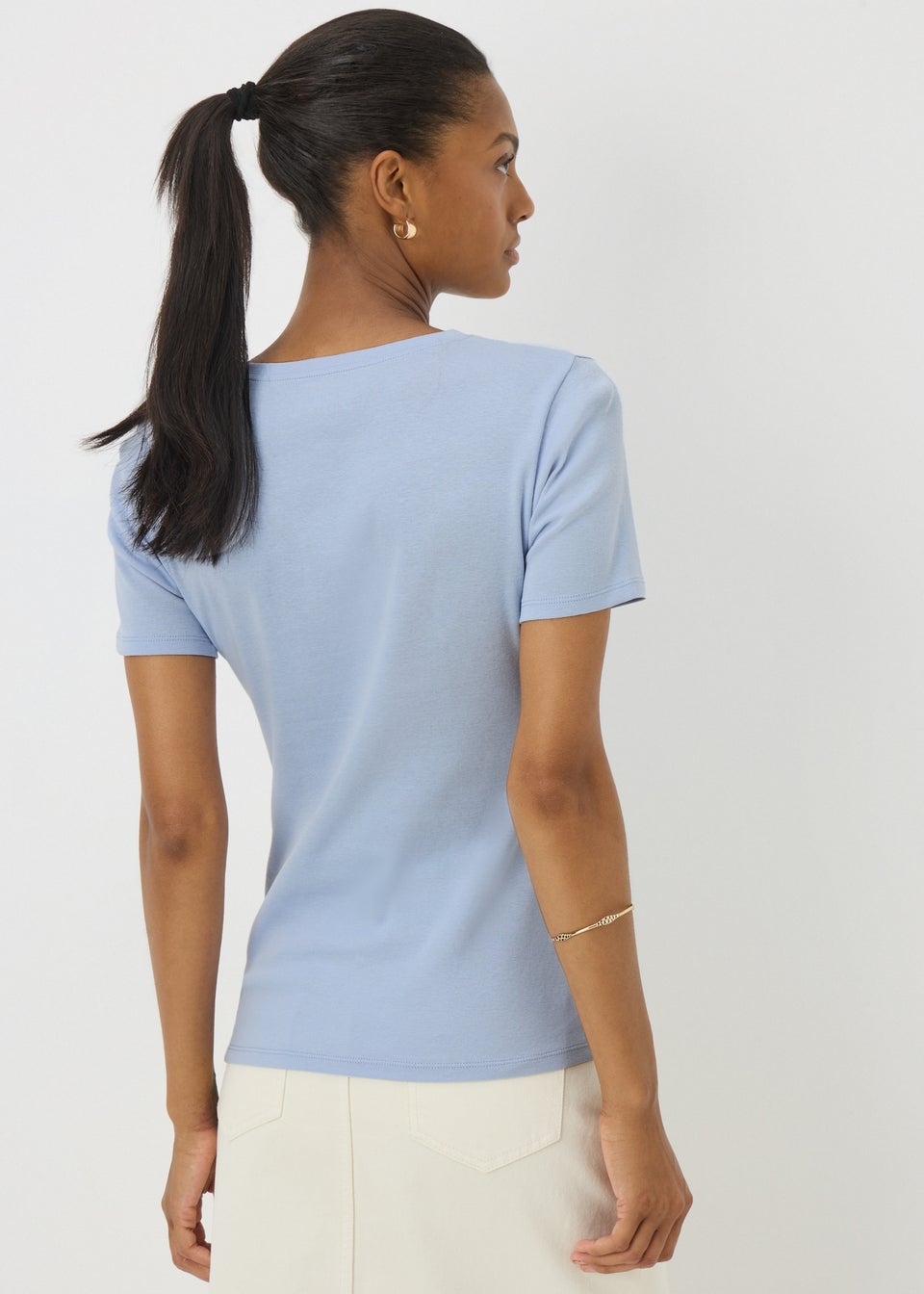 Pale Blue Fitted T-Shirt