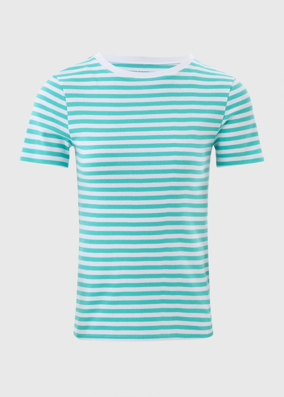 Turquoise Stripe Fitted T-Shirt