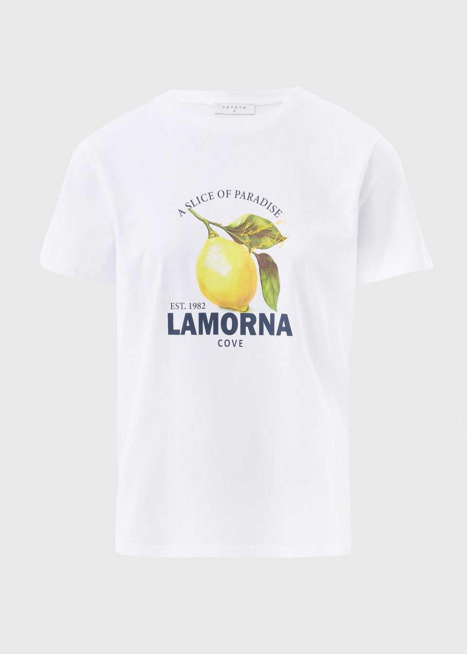 White Graphic Lemon T-Shirt