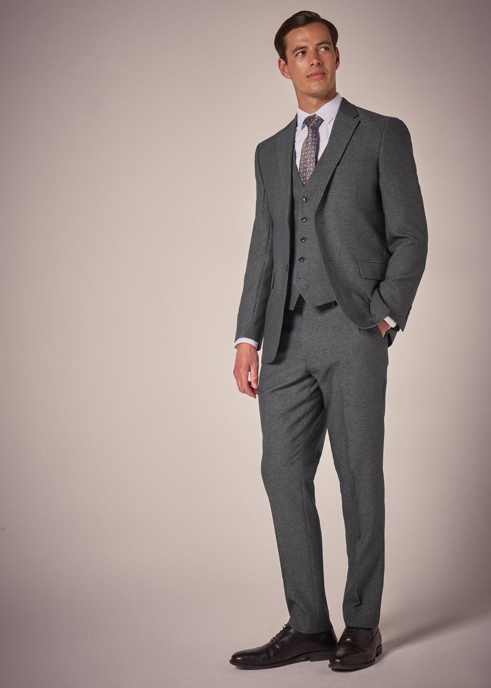 Taylor & Wirght Aston Charcoal Tailored Fit Trousers