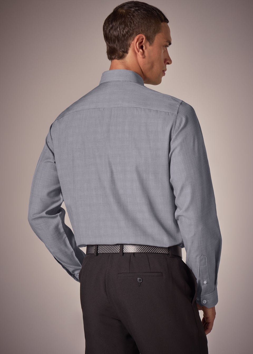 Taylor & Wright Grey Check Regular Fit Shirt