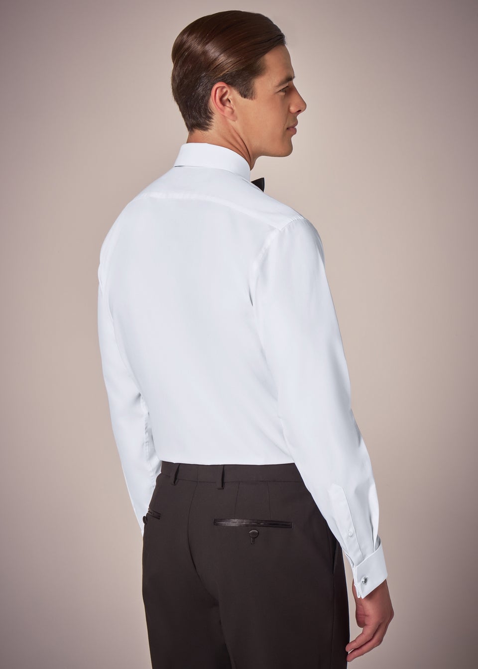 Taylor & Wright White Herringbone Regular Fit Shirt