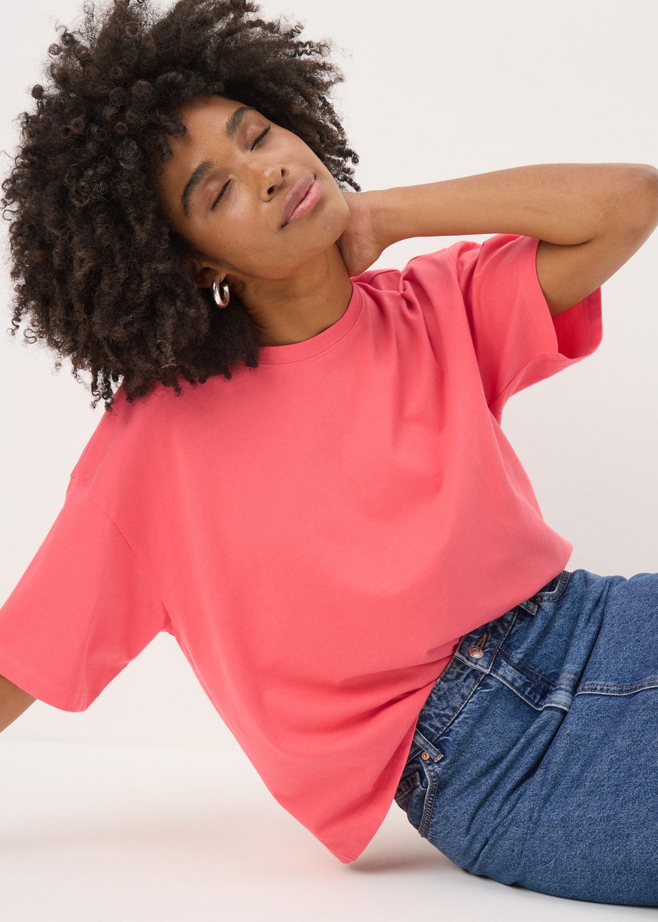 Coral Boxy Short Sleeve T-Shirt