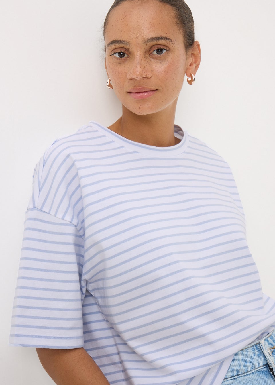 Blue Stripe Boxy T-Shirt