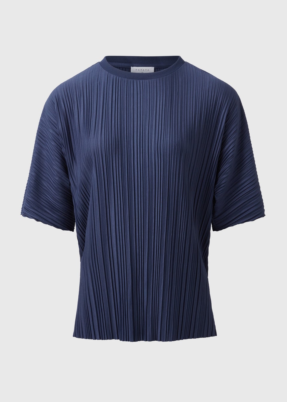 Navy Pleated Co Ord Top