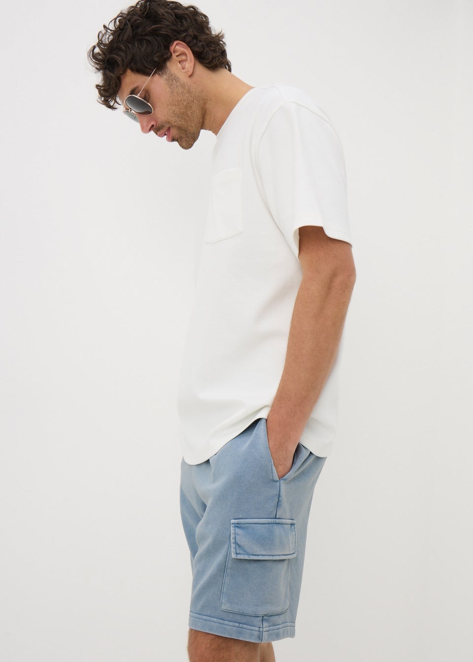 Blue Cargo Shorts