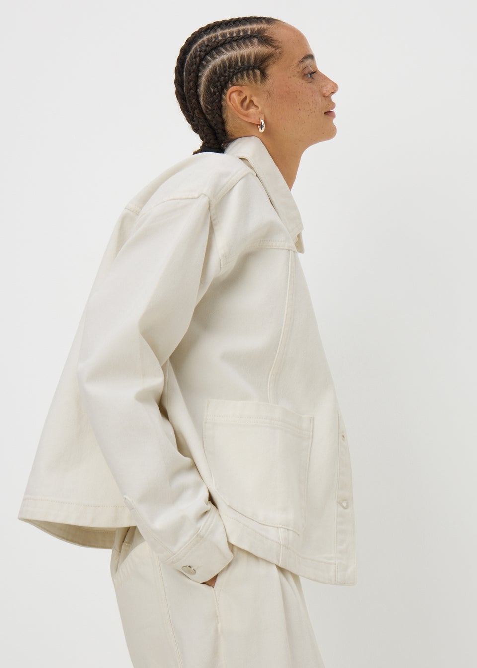 Ecru Denim Shacket