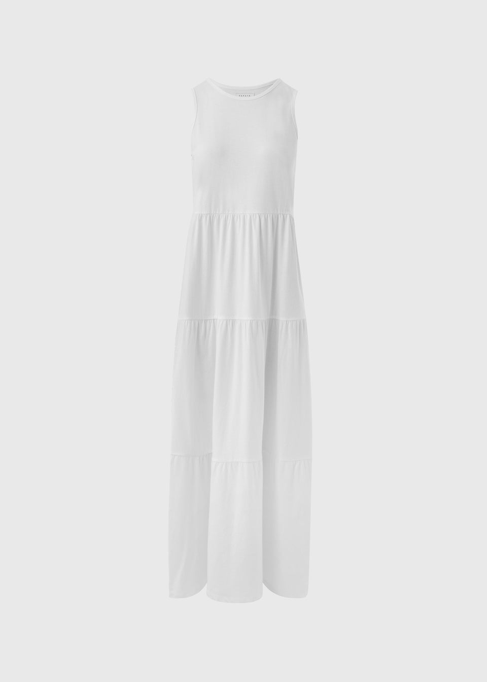 White Tiered Maxi Dress