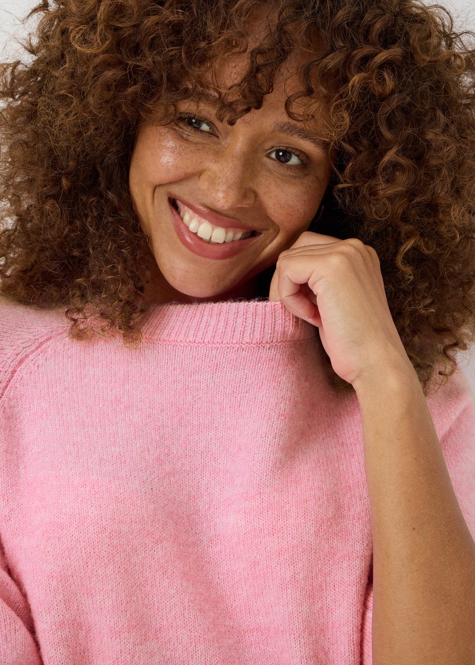 Pink Knit Spandex T-Shirt