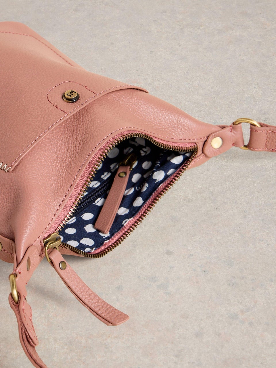 Mini Fern Crossbody-Tasche aus Leder