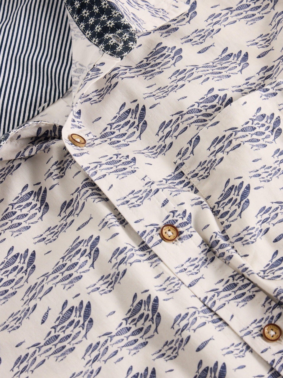 Hemd Finsbury mit Fisch-Print