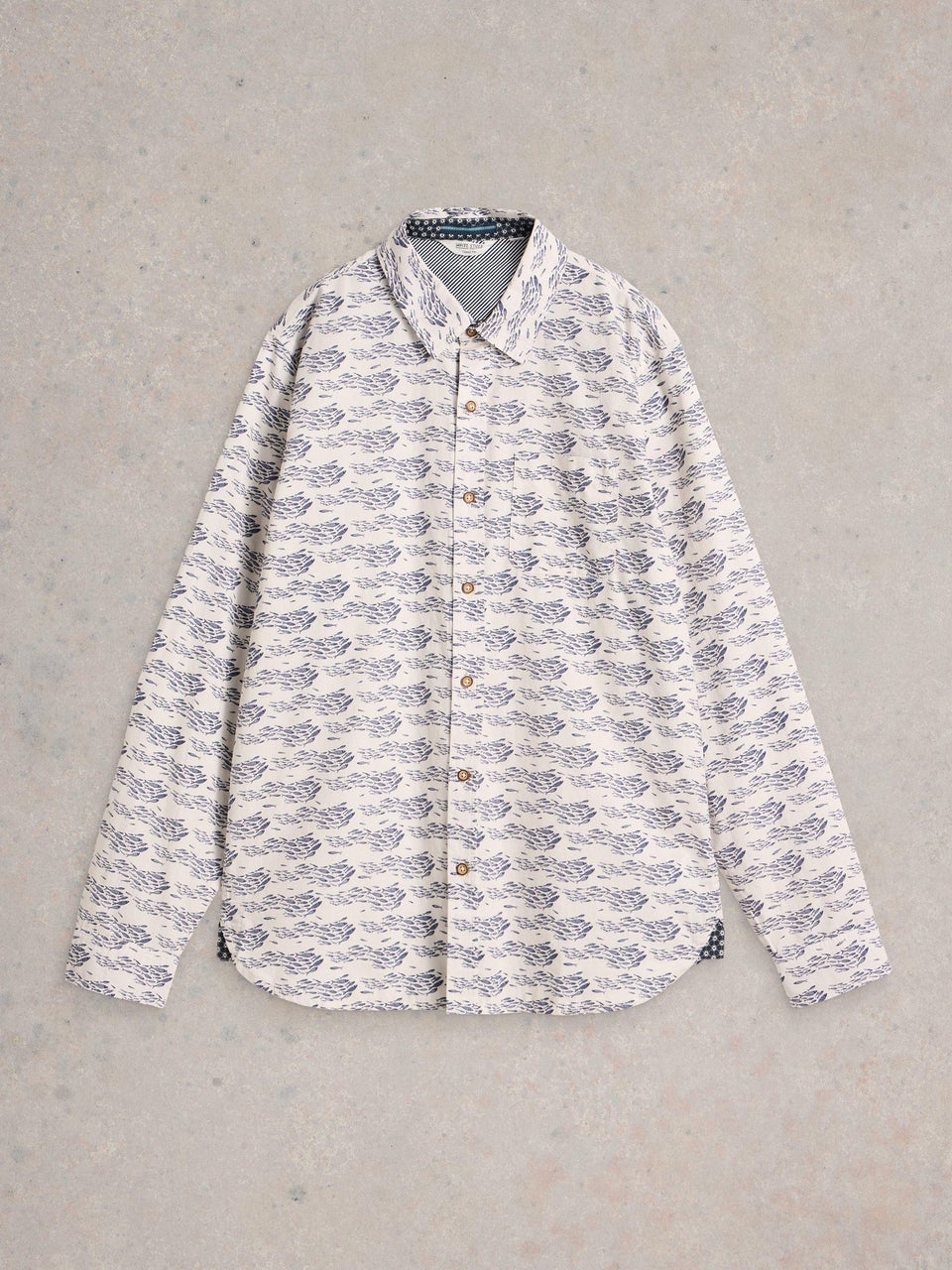 Hemd Finsbury mit Fisch-Print