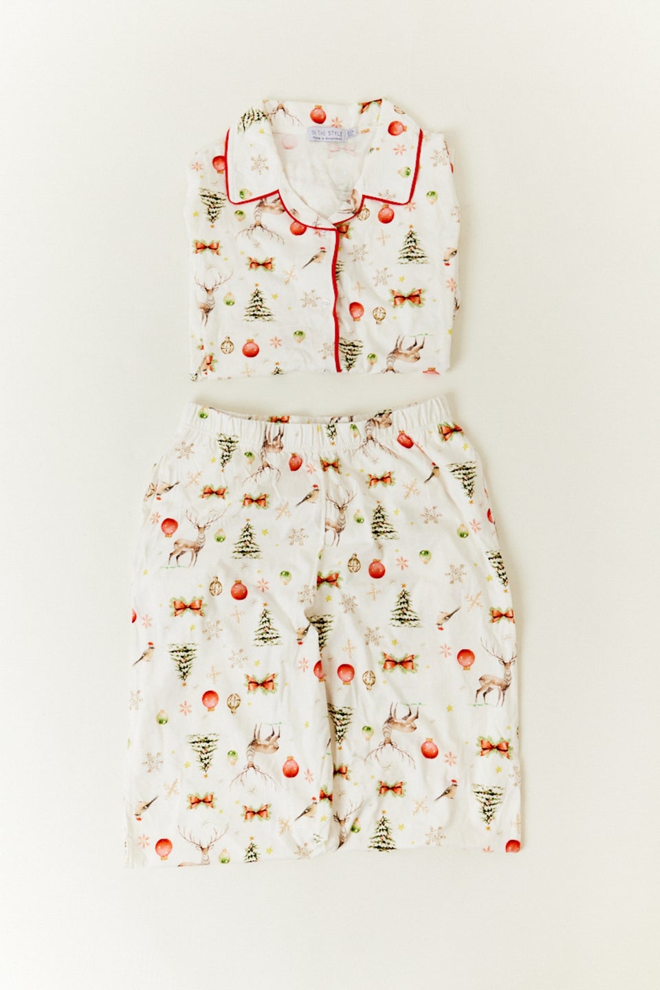 In The Style Cream Christmas Matching Family Pyjama Set