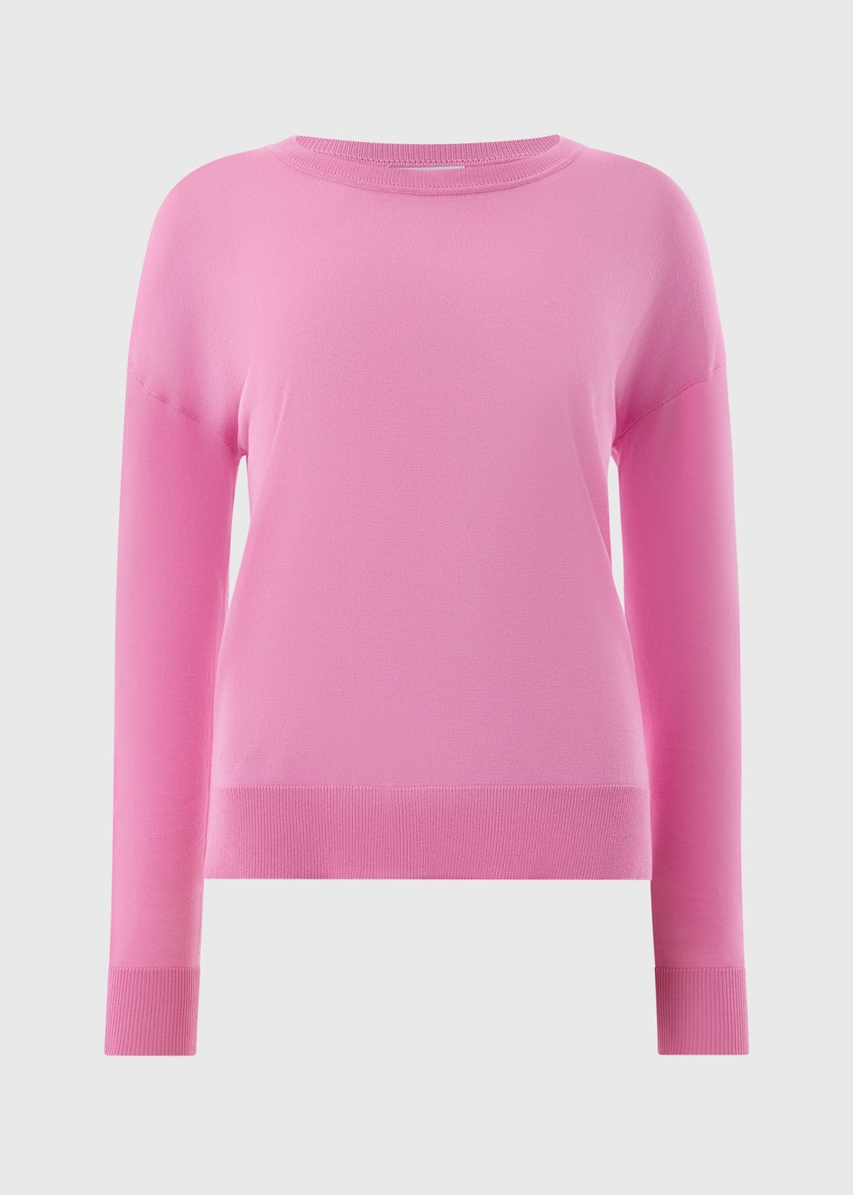 Pink  Fine Gauge Long Sleeve Jumper