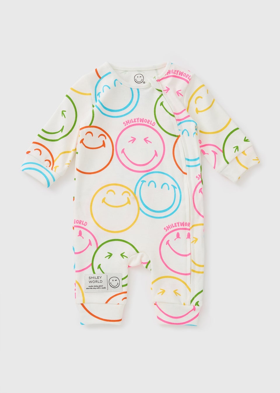 Baby Cream Smiley Sleepsuit (Newborn-18mths)