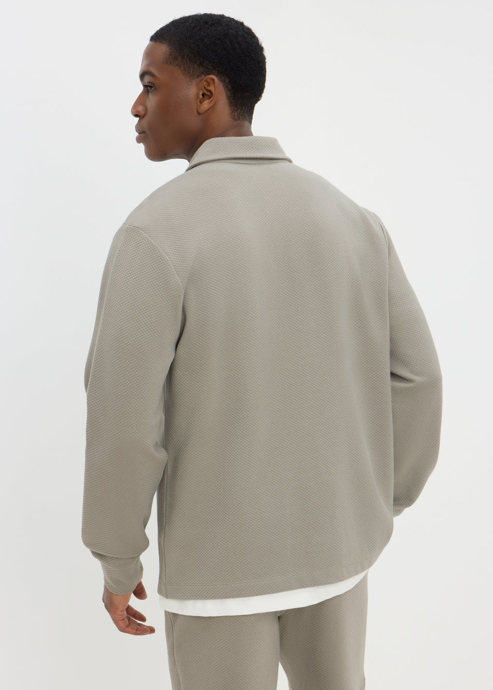 Sage Smart Textured Overshirt